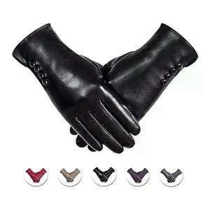 Doublure en laine extérieur hiver gants en cuir de mouton en peau de mouton épaissie conduite mitaines en cuir véritable gants avec Logo personnalisé - Product Image 6