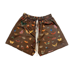 Pantalones cortos de baloncesto informales para gimnasio y deportes para hombre, cintura media, logotipo personalizado, patrón sólido, malla antiarrugas, técnica sublimada corta - Product Image 3