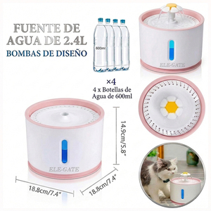 Fontanella Automatica per Acqua Fredda da 2,4L per Gatti e Cani, Pompa Elettrica Silenziosa, Installazione da Tavolo in Plastica - Product Image 4