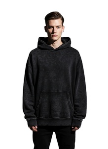 Sudadera con Capucha Unisex OEM, Estilo Vintage, Lavado Ácido, Desgastada, de Algodón Grueso, con Efecto Desgastado por el Sol, Estilo Urbano, Hip-Hop - Product Image 1