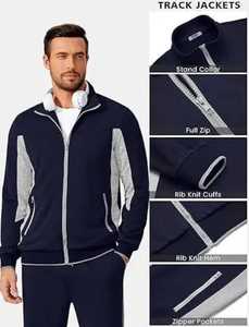Conjunto Deportivo para Hombre, Estilo Urbano, de Algodón Transpirable, Talla Grande, Diseño Sólido, 400g, Ropa Deportiva de Primavera para Correr - Product Image 5
