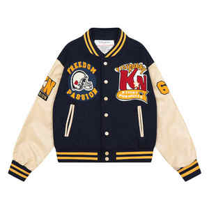 Chaquetas de béisbol personalizadas para hombre con tela de lona de diseño Letterman Varsity de gran tamaño para la temporada de primavera - Product Image 2