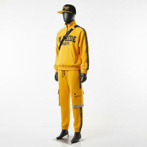 บริการ OEM ชุดวอร์มแบบยูนิเซ็กซ์ แขนยาว ผ้าเนื้อบางเบา สวมใส่สบาย สีพื้น ยืดได้สี่ทิศทาง ทรงปกติ ระบายอากาศได้ดี ผ้าฝ้าย 100% - Product Image 3