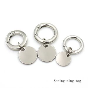 Petit mousqueton rond en métal doré 13mm pendentif clip spécial sac pièces et accessoires métal ressort porte anneau breloque gardien - Product Image 5