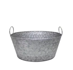 Galvanized Home Garden Planters for Flowering Planting <b>Small</b> <b>Plants</b> <b>Pots</b> With Unique Texture Hot Selling - Product Image 5