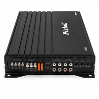 Amplificateur audio de voiture 4 canaux classe AB 65W x 4 RMS 4 Ohm pleine gamme, bridable 130W x 2, avec crossover basse fréquence, amplification des basses et télécommande de niveau