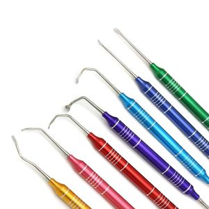 Juego de instrumentos quirúrgicos dentales de acero inoxidable de 7 piezas, herramienta elevadora de elevación sinusal de doble extremo para implantes, potencia Manual - Product Image 5