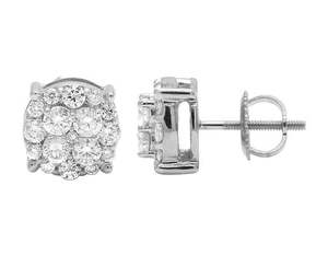 ต่างหูก้อนกลมสุดพิเศษสีทอง10K พร้อมเพชรที่ปลูกในห้องปฏิบัติการเครื่องประดับหรูหราสำหรับผู้ชายและผู้หญิงในโอกาสที่เป็นทางการ - Product Image 2