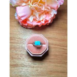 Navajo Handmade Fine Jewelry <b>Ring</b> Kingman Turquoise & Sterling <b>Silver</b> <b>Statement</b> <b>Ring</b> Size 7 Everyday Wear - Product Image 1