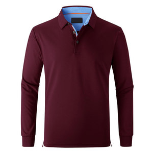 Conception Unique, Faible MOQ, T-shirts Homme en Polyester/Coton Respirants à Manches Longues, Couleur Unie, Légers, Service OEM - Product Image 1