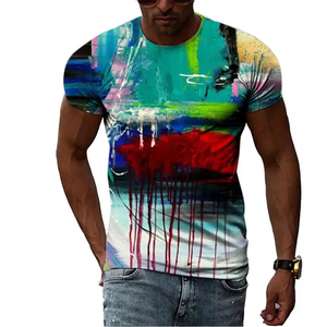 Coton/Fibre de Bambou Extérieur Style Décontracté Personnalisé Meilleure Qualité O Cou Hommes Porter des T-shirts Imprimés - Product Image 1