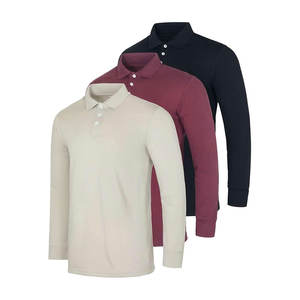 Lot de 3 Chemises Homme en Tricot 100% Coton à Manches Longues - Anti-Froissage, Vêtement de Travail Casual avec Poche, Couleurs et Designs Personnalisés - Product Image 1