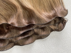 Producto Más Vendido, Extensiones de Cabello con Trama Cosida a Mano, Color Ombre, 100% Cabello Virgen Natural de Vietnam de Alta Calidad - Product Image 4