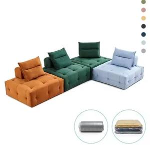 Sofá Seccional de un solo asiento Mod con tapicería de PU y relleno de esponja para uso en apartamentos u hoteles, muebles de sala de estar - Product Image 2