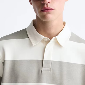 New Arrival Quality Men for <b>Shirts</b> Breathable <b>3</b> <b>Button</b> Placket 100% Cotton Knitted <b>Long</b> <b>Sleeve</b> Solid Colors Regular Fit - Product Image 6