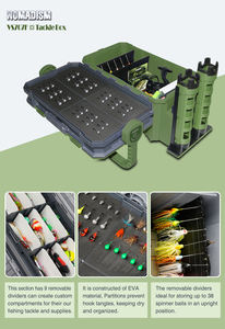 Venta al por mayor de alta calidad multifuncional 19.5L EVA caja de señuelos de plástico herramienta caja de aparejos de pesca impermeable, caja de aparejos de pesca de plástico - Product Image 5