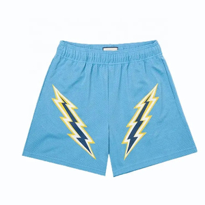 Shorts de sport en maille de haute qualité grande taille pour hommes logo personnalisé respirant Shorts de course de sport à transfert de chaleur prix raisonnable - Product Image 1
