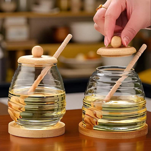 Palito para Miel de Madera de Acacia Natural, Ecológico, Reutilizable y Duradero, con Capacidad de 10 ml para Untar Miel en Té, Café y Repostería - Product Image 1