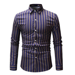 Otoño Invierno cómodo de manga larga botón abajo camisas casuales inteligentes para hombres cálido algodón Oxford tela sólida y elegante - Product Image 2