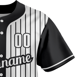 Maillot de baseball personnalisé à rayures fines, boutonné, manches courtes, uniforme d'équipe, respirant, séchage rapide, polyester, chemise de sport athlétique - Product Image 3