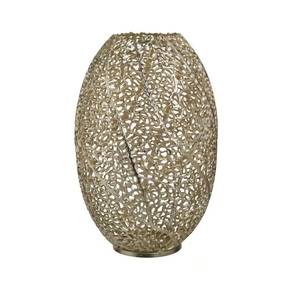 Best Selling Cast Aluminum Flower <b>Vase</b> With Natural Brass Finishing Custom Made Oval Ring Shape Flower <b>Vase</b> - Product Image 3
