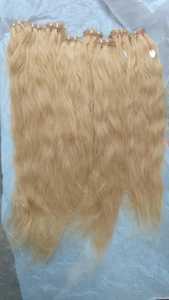 Extensions de cheveux humains de Temple Remy vierges indiens bruts de qualité blonde de haute qualité du sud de l'Inde couleur claire blanchie - Product Image 2