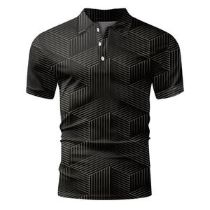 Nouveauté Chemises pour hommes de haute qualité en tricot Design personnalisé Matière respirante Motif uni décontracté Manches courtes Été - Product Image 6