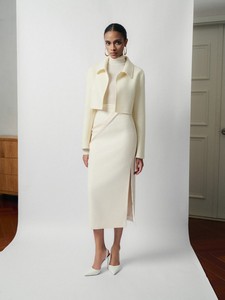 Nuevo diseño 2025, conjunto de falda para mujer con abertura lateral, falda Midi drapeada Erin, tela ecológica, ropa de verano para mujer, marca Local - Product Image 5