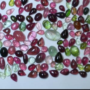 พลอยทัวร์มาลีนขัดเงาธรรมชาติ รูปทรงผสม แบบหลวม หลากสีและเปลี่ยนสีได้ ขนาด 7x9 มม. น้ำหนัก 578 กะรัต - Product Image 2