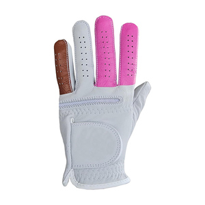 ถุงมือกอล์ฟหนังนิ่มสำหรับผู้ชายและผู้หญิงถุงมือกอล์ฟหนังแพะระบายอากาศได้ดีมีสายปรับได้โลโก้ลูกค้า - Product Image 1