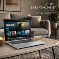 Ordinateur portable 14 pouces, 12 Go de RAM, 512 Go de SSD, Windows 11, Intel N3450 Quad Core, portable, WiFi, Bluetooth, pour la maison, les études et le divertissement