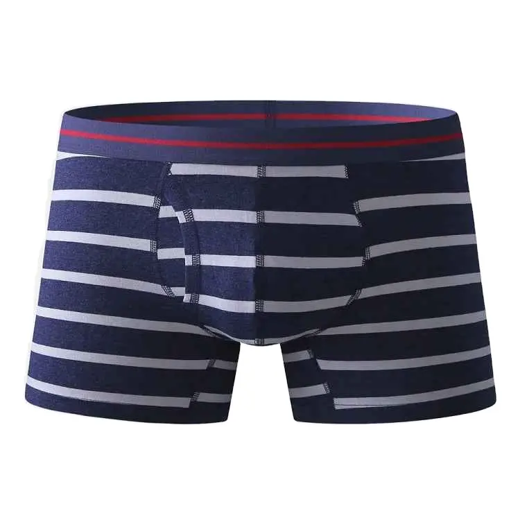 22021 Boxer in cotone a righe da uomo personalizzato nuovo stile comodo antiusura senza cuciture e Anti-batterico intimo