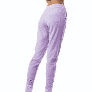2025 mode à la mode confortable femmes taille haute Baggy survêtement pantalon soie haute qualité tissu doux large côtelé surdimensionné pantalons de survêtement XL - Product Image 4