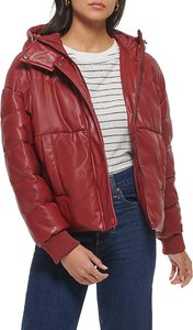 Chaquetas acolchadas para mujer, chaquetas acolchadas cálidas con botones ultraligeras de invierno 2023, chaquetas acolchadas para mujer, capucha desmontable teñida de color sólido - Product Image 3