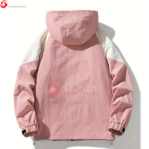Best Quality Men's Canvas <b>Windbreaker</b> Jacket New Fashion Lightweight Full Sleeve Zipper Hooded Collar Waterproof Breathable - Product Image 2