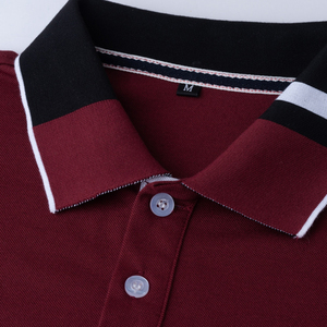 Polo en coton coupe décontractée tissu respirant à manches courtes avec logo personnalisé pour homme à la mode de tous les jours - Product Image 3