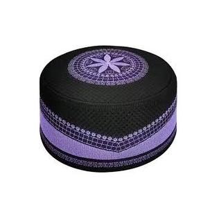 Casquettes rondes extensibles chapeaux de mosquée de prière musulmane Kufi meilleure qualité en gros Topi pour hommes Taqi couvre-chef islamique tricoté Koofi - Product Image 5