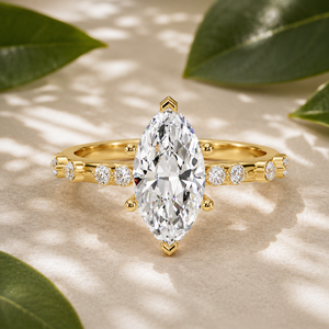Bagues de fiançailles et de mariage en diamant de laboratoire certifié IGI 1,50 carat VVS2, coupe Marquise, vente en gros, fabricant - Product Image 1