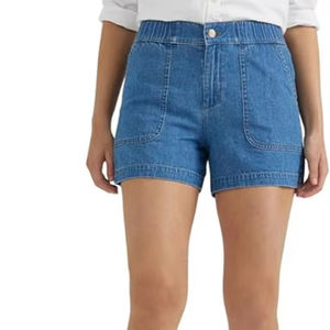 กางเกงยีนส์ขาสั้นเอวกลางเอวยืดมีกระเป๋าสำหรับใส่ประจำวัน2026 - Product Image 2