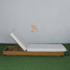 Ho Produit de vente Chaise longue d'extérieur de luxe Cadre en bois de teck Matériau Design minimaliste pour la décoration de meubles d'hôtel - Product Image 3