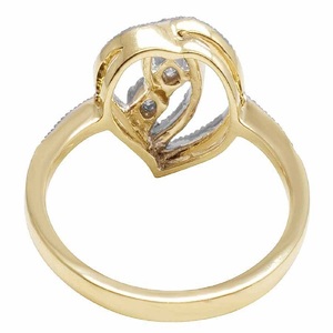 Bague de fiançailles Moissanite de luxe en spirale plaquée deux tons en argent S925 pour anniversaire de femme - Product Image 5