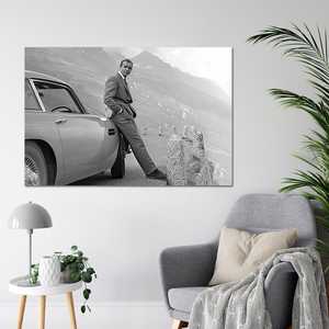 Affiche de portrait de Sean Connery et d'Aston Martin, James Bond, par James Bond - Product Image 3