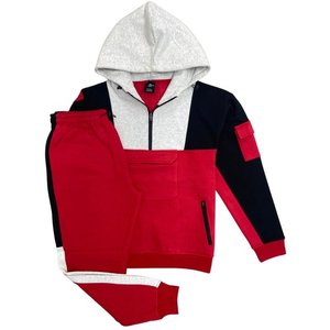 Sudadera de 2 piezas para hombre Quarter Zip Hoodie con pantalones de chándal Jogger Heavy Fleece Material Fleece Outfit - Product Image 6