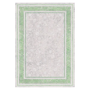 RUGS DEPOT LXDP-0347 Wholesale Ivory Cream Vintage Patchwork Digital Printed Machine Washable Chenille Area Rug Non <b>Slip</b> - Product Image 1