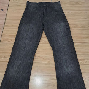 Jeans en denim personnalisables de haute qualité unisexe 100% coton lavé coloré léger en laine brodé taille élastique Logo personnalisé - Product Image 1