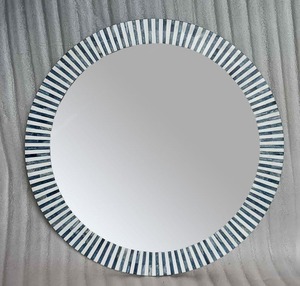 Espejo Decorativo Moderno de Lujo con Incrustaciones de Hueso para Hogares, Diseño Art Deco para Arquitectura Tradicional y Moderna - Product Image 3