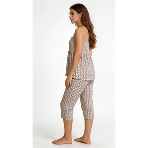 Conjunto Evolve X Venus para Mujer, Estampado en Rayón, Top de Tirantes Finos, Pantalones de Pijama Cómodos, Estilo ODM, Ropa de Dormir - Product Image 3