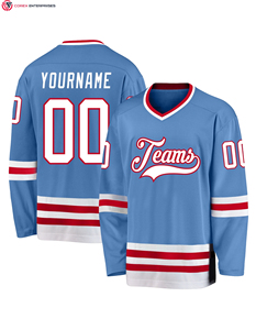 Alta calidad Oem personalizado hockey sobre hielo blanco en blanco uniforme sarga bordado hockey sobre hielo Jersey uniformes desgaste - Product Image 1