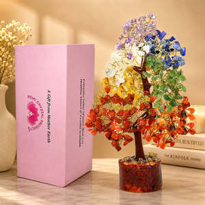 Arbre décoratif en copeaux de pierre de cristal naturel, 200 perles - Product Image 6