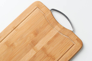 Planche à découper en bambou pour la cuisine avec poignée, plateau en bois pour fruits et aliments, pour couper le steak et le pain - Product Image 3